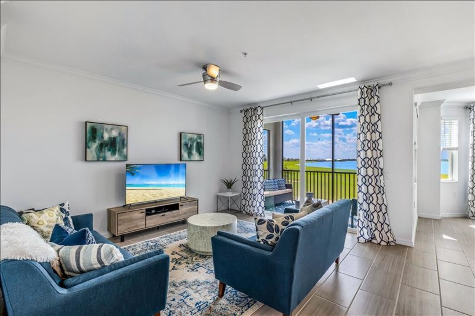 Living Room & Lanai View
